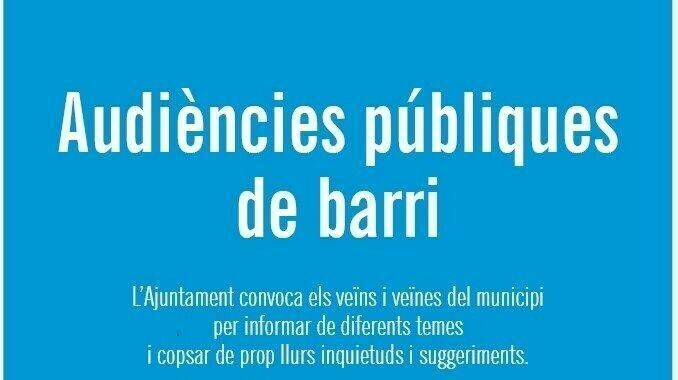 Imatge pels mitjans: Audiències públiques de barri