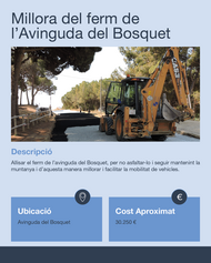Millora del ferm de l'Avinguda del Bosquet